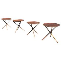 Nils Trautner Teak Folding Tray Side Tables 12
