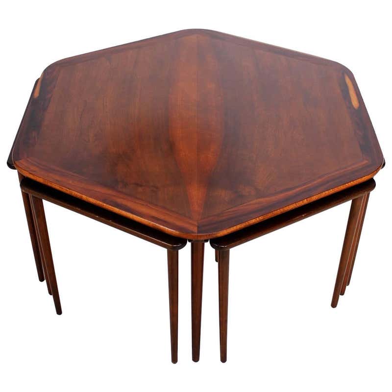 Three-Tiered Stackable Round Coffee Table, Italy, Mid-Century at 1stdibs