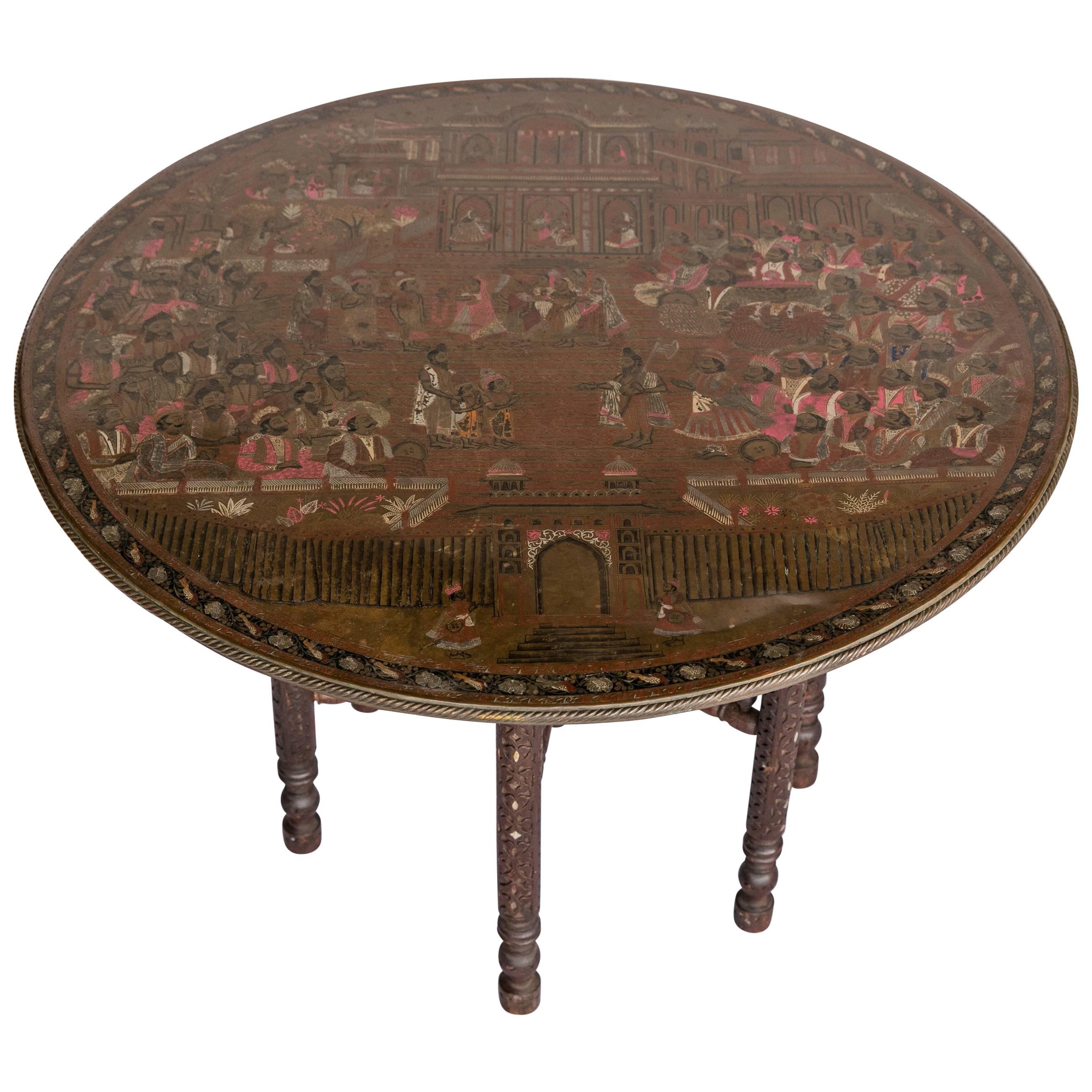 Indian Tea Table, Early 20th Century For Sale
