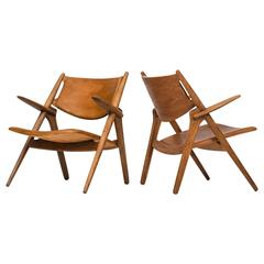 Hans Wegner Easy Chairs Model CH-28 by Carl Hansen & Søn in Denmark