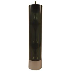 Mod Cylindrical Smoked Lucite Table Lamp by Mutual Sunset Lamp Co 8