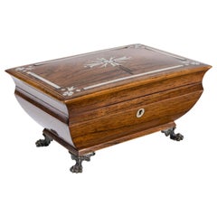1820s Antique French Charles X Rosewood Box