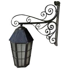 Late 19th-Early 20th Century Cast Iron Exterior Lantern 4