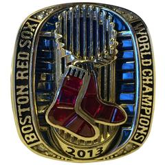 Used 2013 Boston Red Sox World Series Championship Ring, Diamonds, Rubies, Sapphires