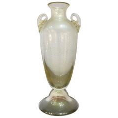 Murano Glass Vase Signed Santi Murano, circa 1980 9