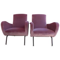 Pair of Italian Osvaldo Borsani Armchairs, circa 1960 8
