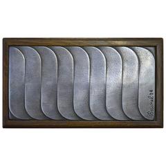 Brunel 1960s Silver and Wood Cigarette Box