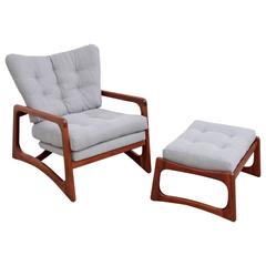 Adrian Pearsall for Craft Associates 2466-C Lounge Chair and Ottoman
