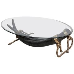 Huge Bronze and Brass Elephant Tusk Coffee Table by Italo Valenti 2