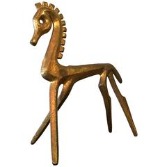 Mid-Century Modern Bronze Horse Sculpture by Frederick Weinberg