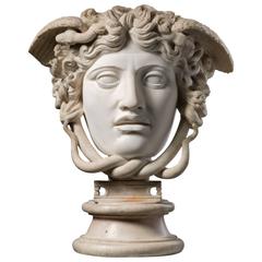 Exceptional Medusa Rondanini in White Marble, circa 1800 1
