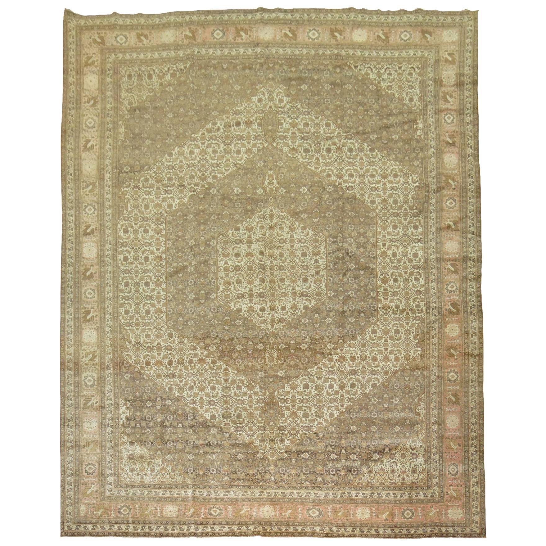 Antique Persian Tabriz Carpet For Sale