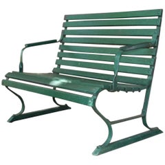 Small Green Garden Bench