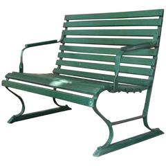Small Green Garden Bench 9