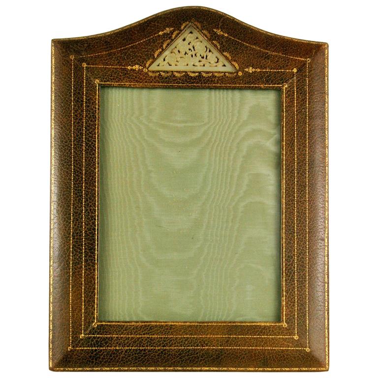 Italian Leather Picture Frame For Sale at 1stdibs
