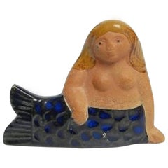 Vintage Rare Lisa Larsson Mermaid from the Series "Miniatures" Gustavsberg, 1969-1972