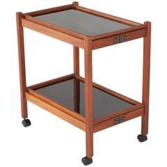 Danish Modern Two-Tiered Teak Bar Cart, circa 1960s 7