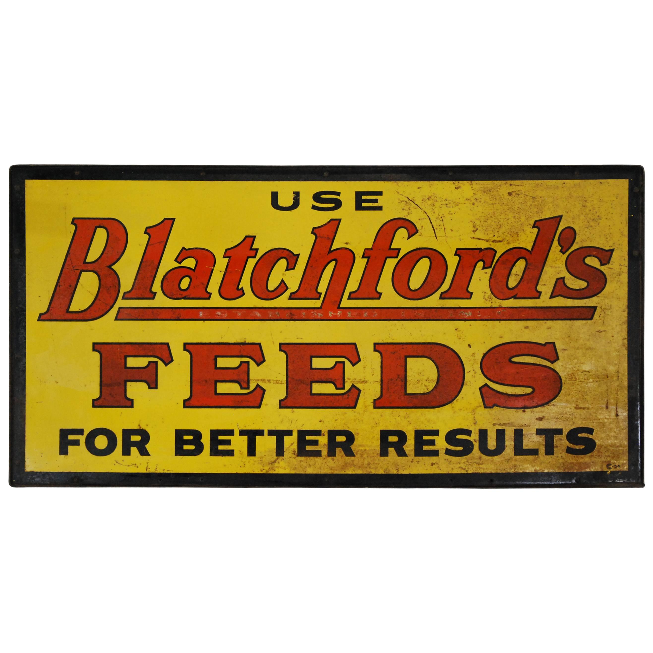 1920 Metal Feed Sign