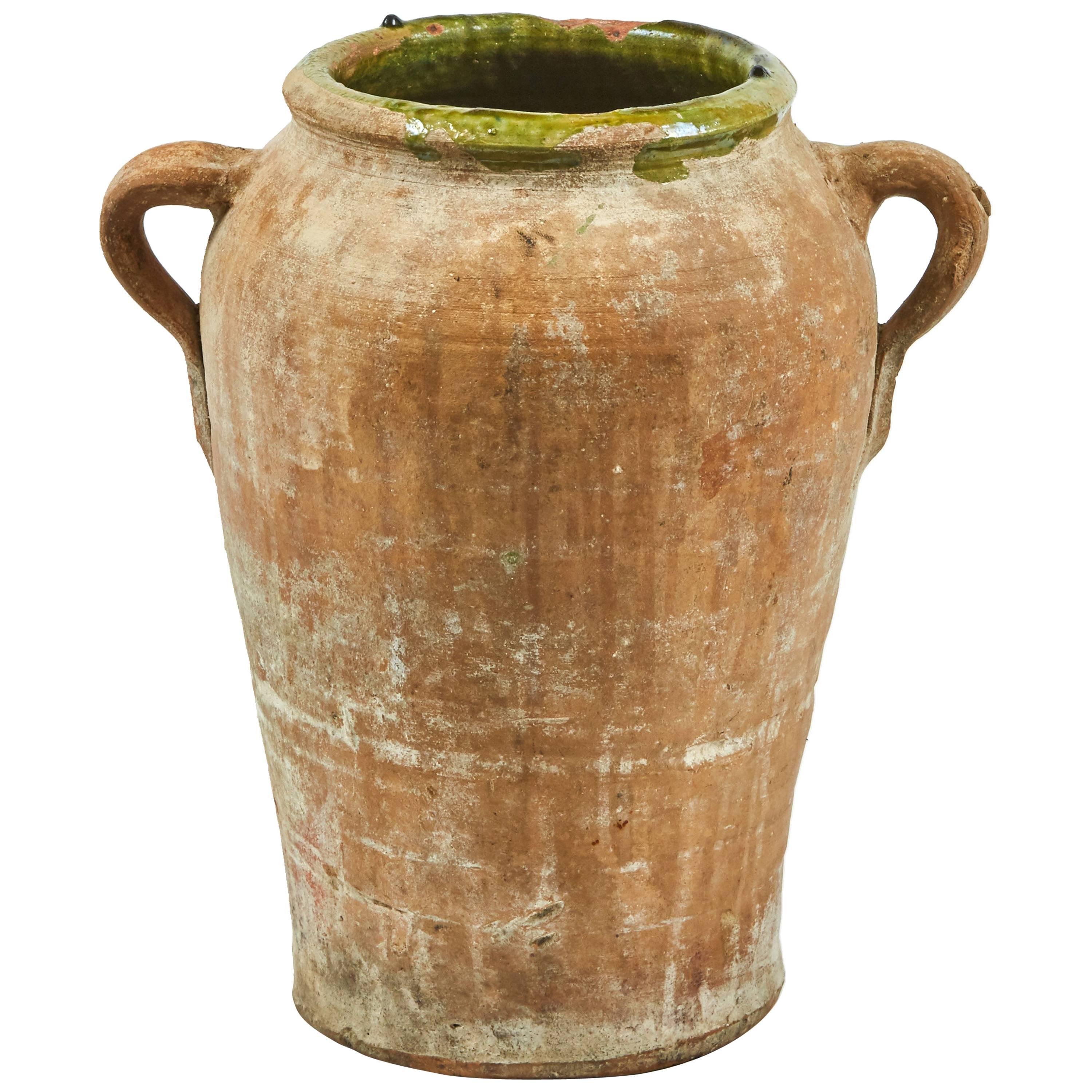 Late 19th Century French Olive Jar in Terra Cotta 