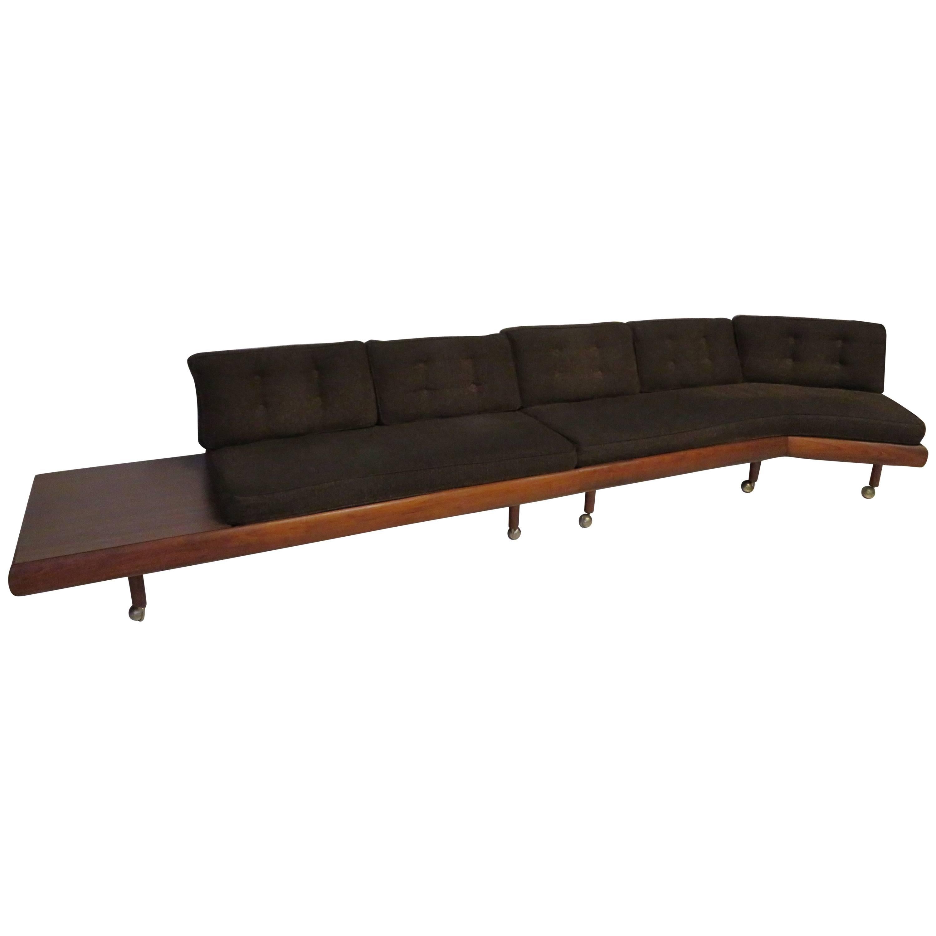 Unusual Two-Piece Adrian Pearsall Sofa Sectional Boomerang Mid-Century Modern For Sale