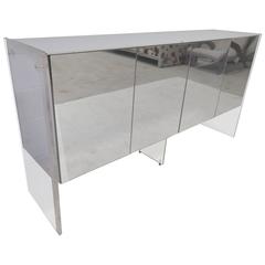 Fabulous Milo Baughman Lucite and Mirror Credenza, Mid-Century Modern 12