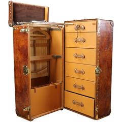 1920s Louis Vuitton Wardrobe Natural Leather Wonderful Patina 3