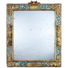 17th Century Faux Marble and Giltwood Mirror
