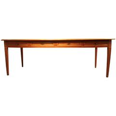 Fine 19th Century French Fruitwood Library Table