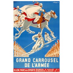 Original Vintage Poster for the Grand Army Carousel/ Grand Carrousel De L'Armee
