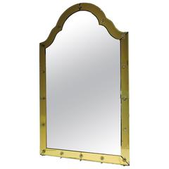 Used   Amber Gold Venetian Glass Mirror