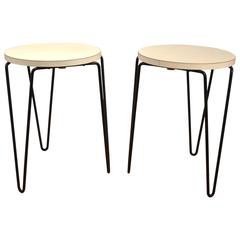 Pair of Florence Knoll N°75 Stool, circa 1950