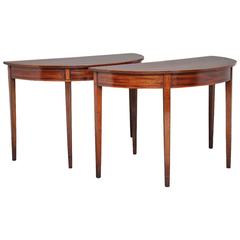 Pair of Early 19th Century Georgian Mahogany Console Tables