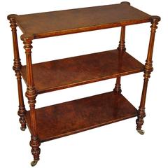 19th Century Burl Walnut Three-Tier Étagère 4