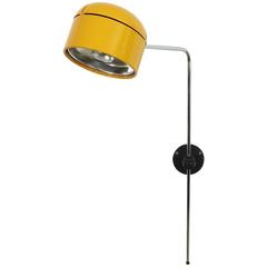 Original German Space Age Yellow Wall Light Made by Staff, Germany