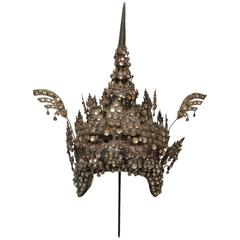 Sterling Silver and Glass Ceremonial Dancing Crown