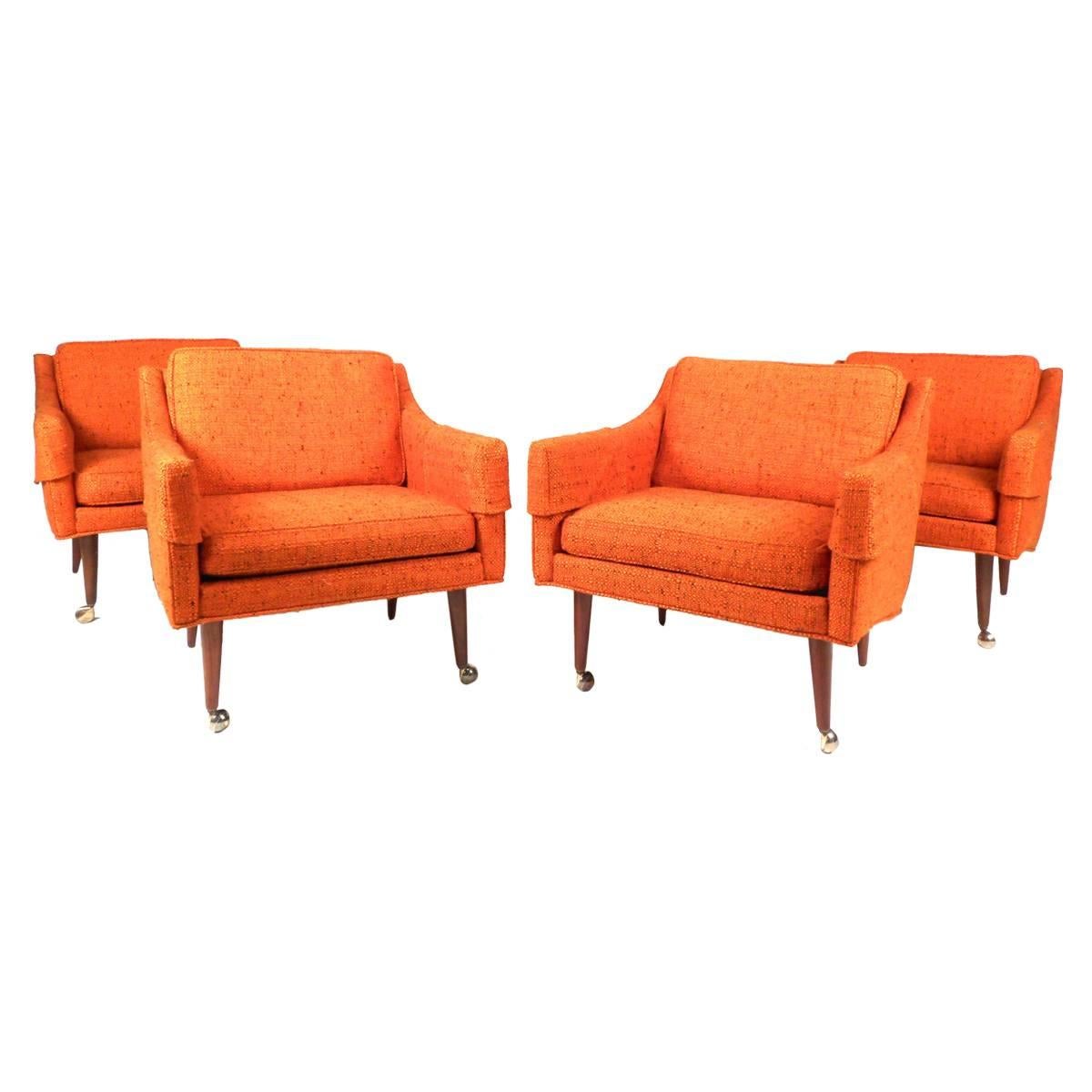 Set of Milo Baughman Lounge Chairs for Thayer Coggin