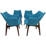 Set of Four Adrian Pearsall Sculptural Walnut Dining Chairs