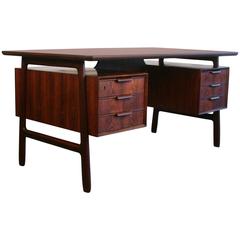Vintage Danish Rosewood Desk by Gunni Omann