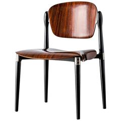 Rosewood and Black Lacquered "S83" Side Chair by Eugenio Gerli for Tecno, 1962 12