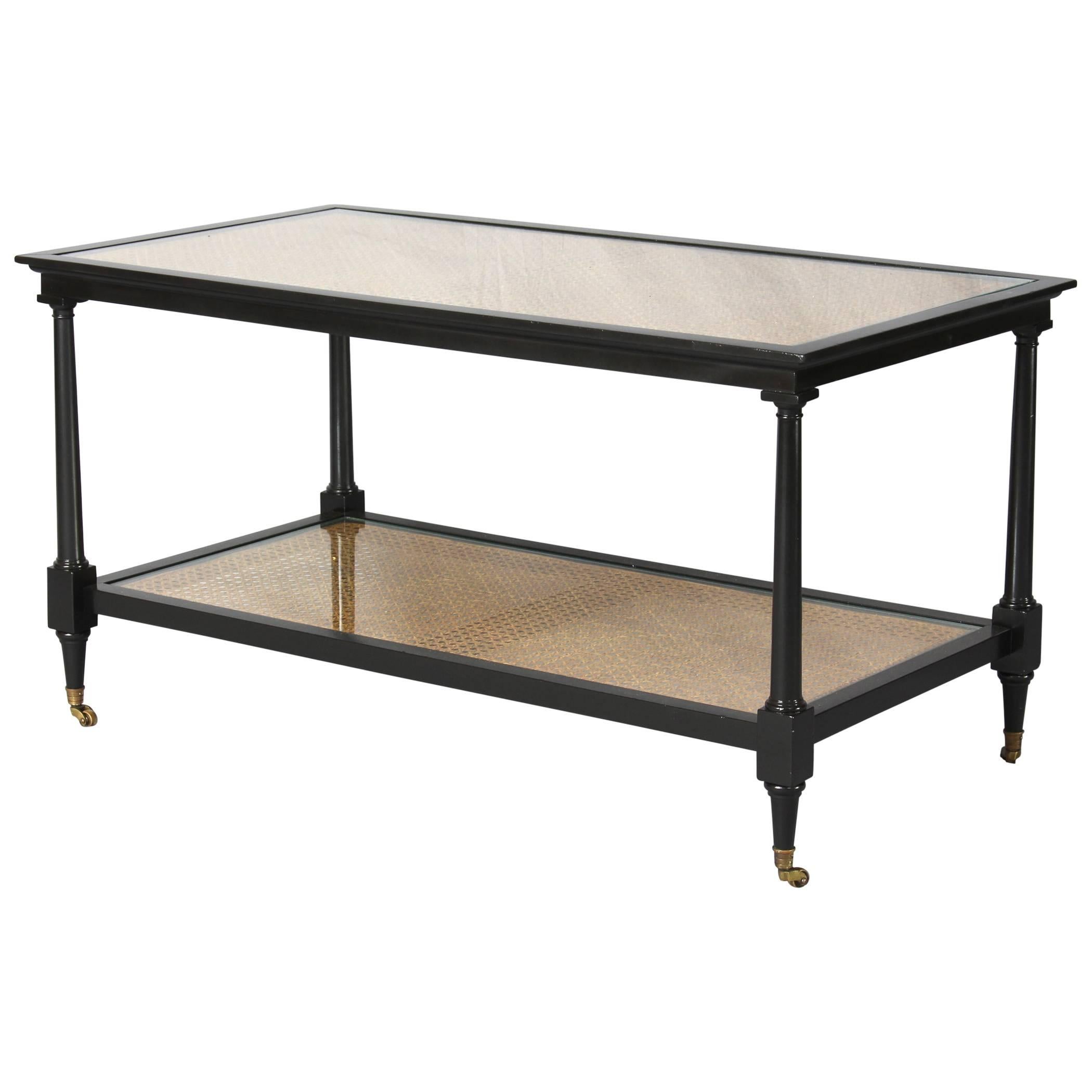 Ebonised Two-Tier Cocktail Table