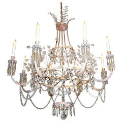 Large Swedish Crystal Chandelier by Niermann Weeks