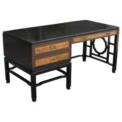 Fabulous John Widdicomb Walnut and Burl Wood Desk