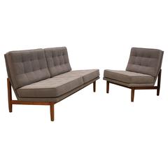 Rare Knoll Settee and Chair Model Numbers 52-W and 51-W