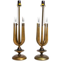 Pair of Tommi Parzinger Style Table Lamps 12