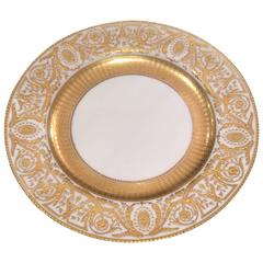 Set of 11 Tiffany Heavy Gilt Encrusted Presentation Dinner Plates 9