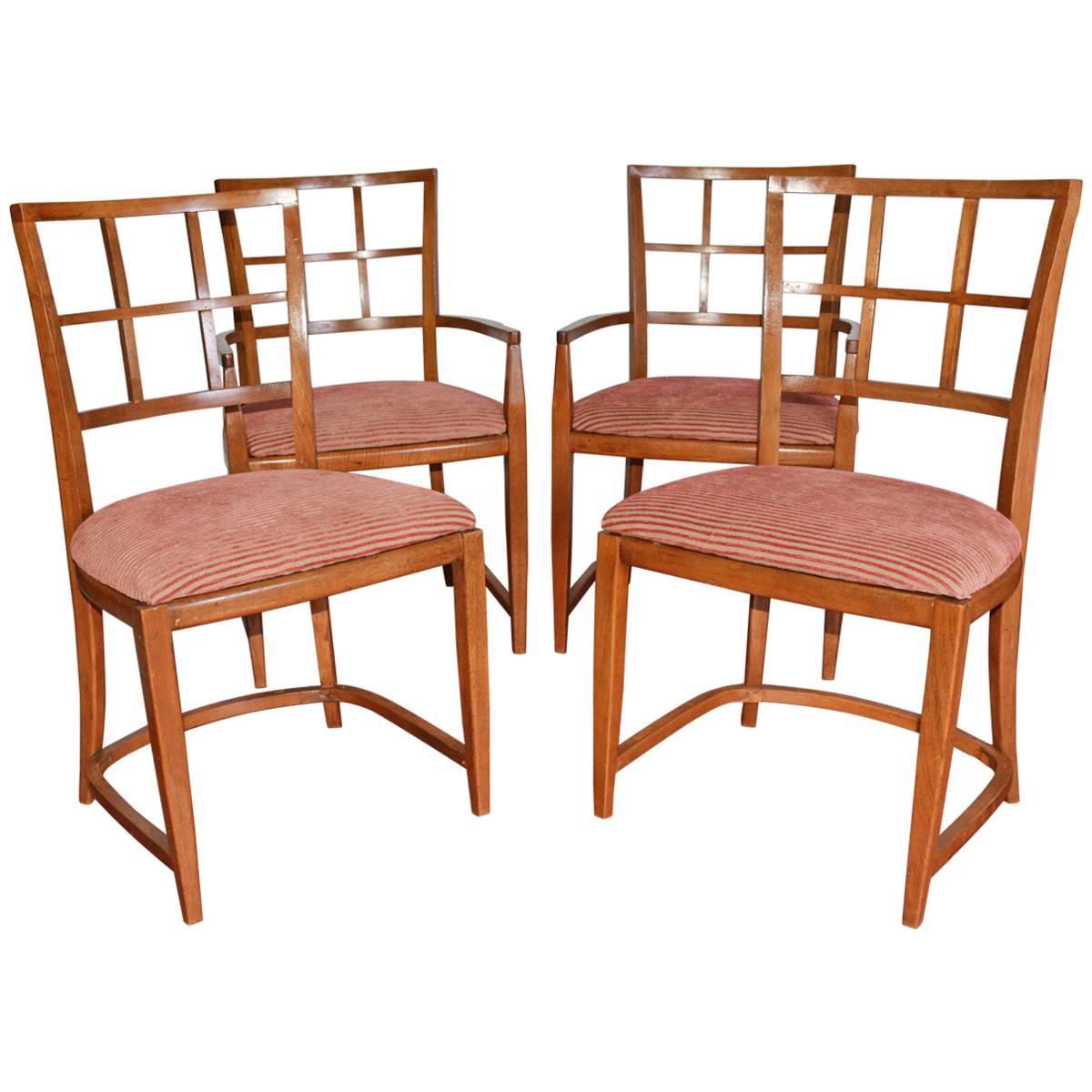 Four Art Deco Dining Chairs