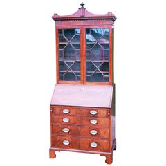 Antique Georgian Mahogany Bureau Bookcase