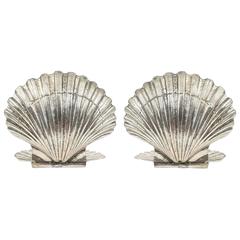 Pair of French Silvered Shell Wall Lights