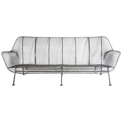 Full Size Woodard Wrought Iron with Steel Mesh Couch