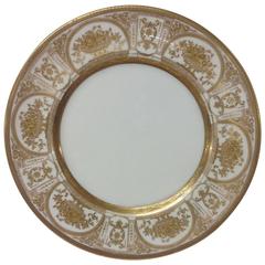 Set of Ten Elegant Gilt Encrusted Dinner Plates 8